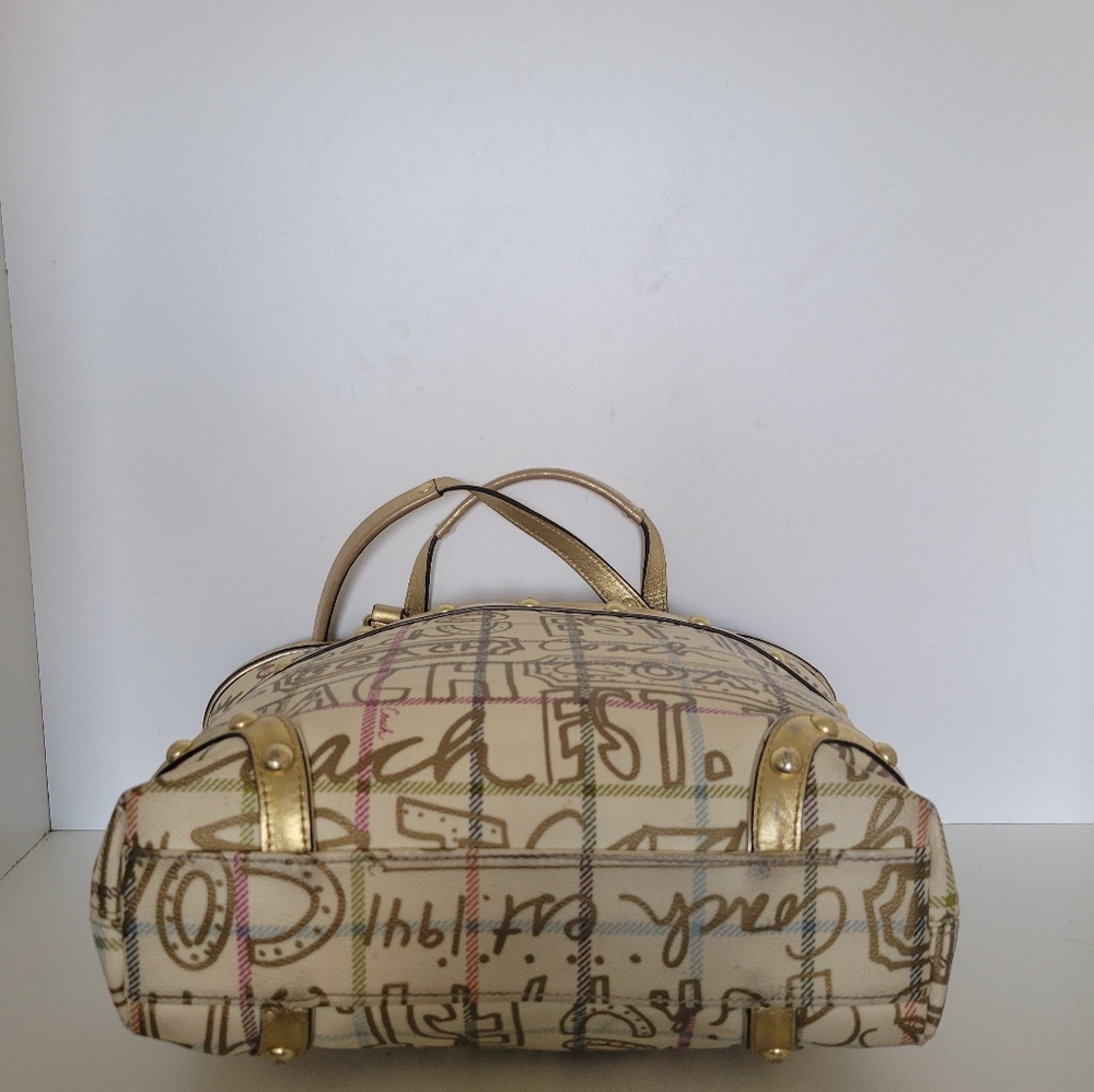 Coach Signature Coated Canvas Gold/Creamy Tote bag - Picture 3 of 10